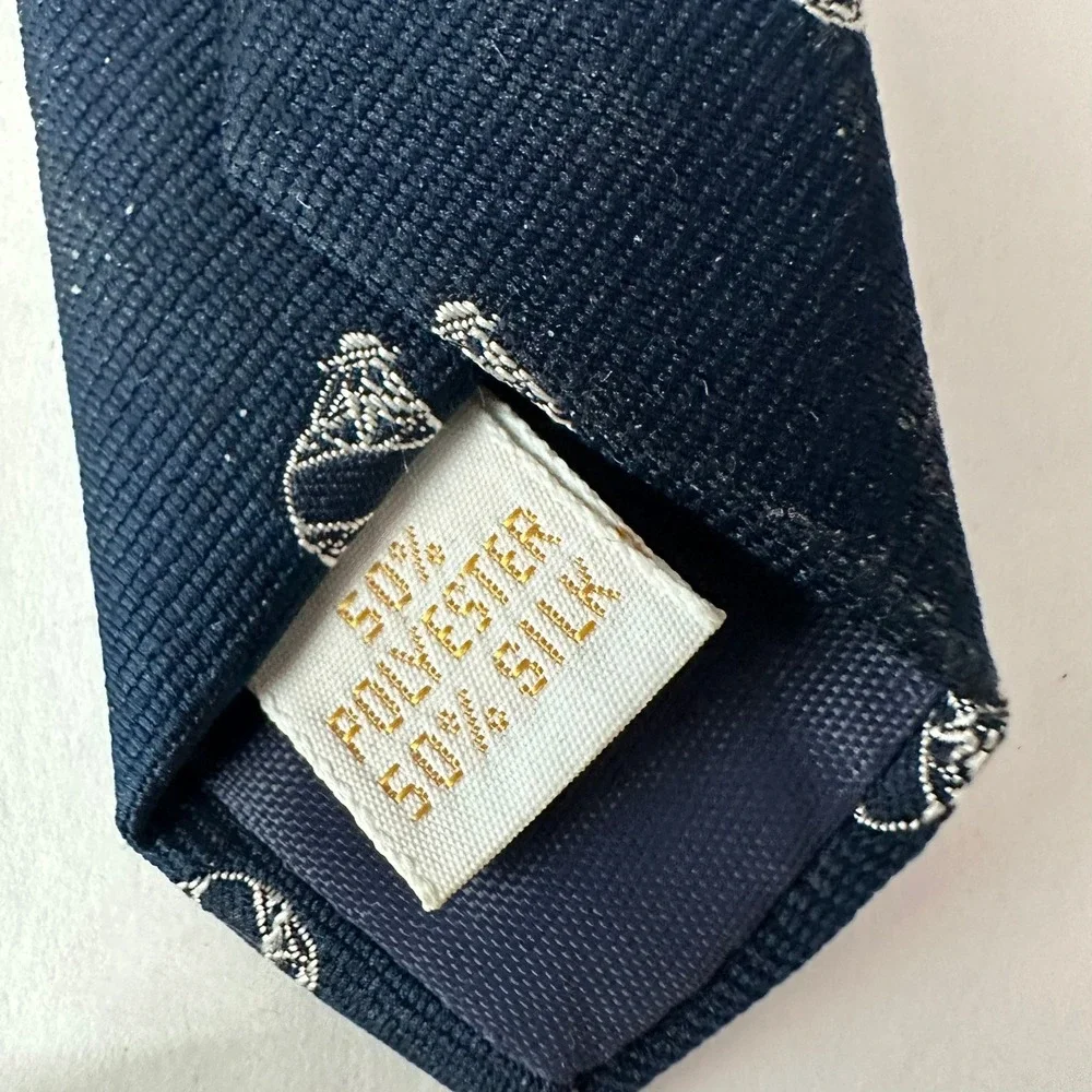 The Counselor Mens Navy Blue Hot Air Balloon Silk Blend Necktie Tie Preppy